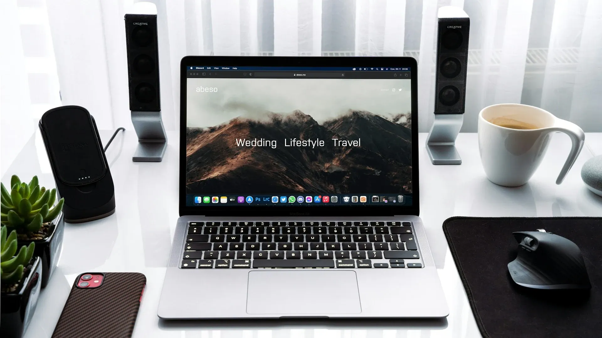 laptop pen and notebook